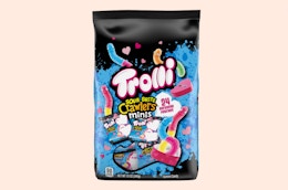 a bag of sour gummy worms