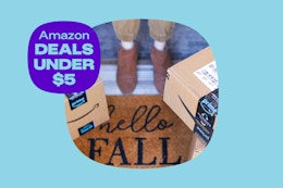 amazon packages on a doormat