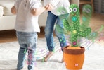 kids near a dancing cactus