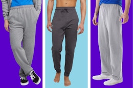 3 Hanes Men's style of sweatpants in gray tones