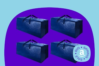 moving bags on template background