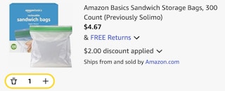 Amazon Basics Sandwich Storage Bags