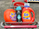 tide and downy products in a cvs cart