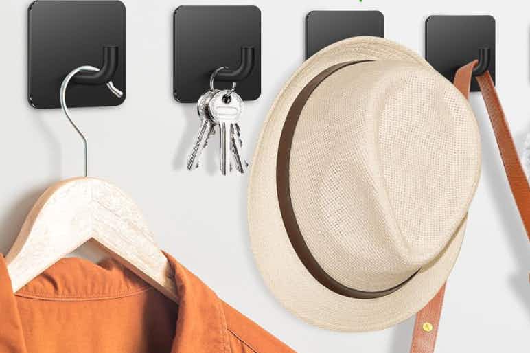 Adhesive Wall Hooks 6-Pack, Only $5.99 on Amazon 