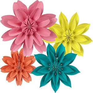 Paper Flower Fans Decorations