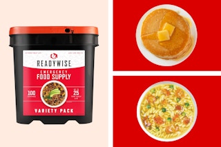 Readywise Food Bucket stock photos featuring pancakes and chicken soup