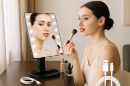  Lighted Vanity Makeup Mirror, Only $11 on Amazon (Over 50% Off) card image