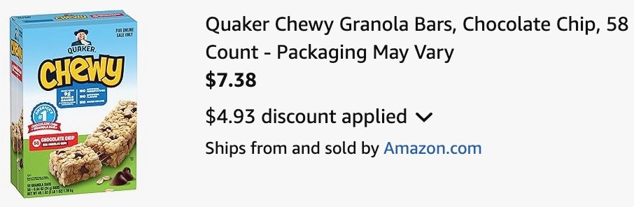 amazon-quaker-chewy-bar-cart
