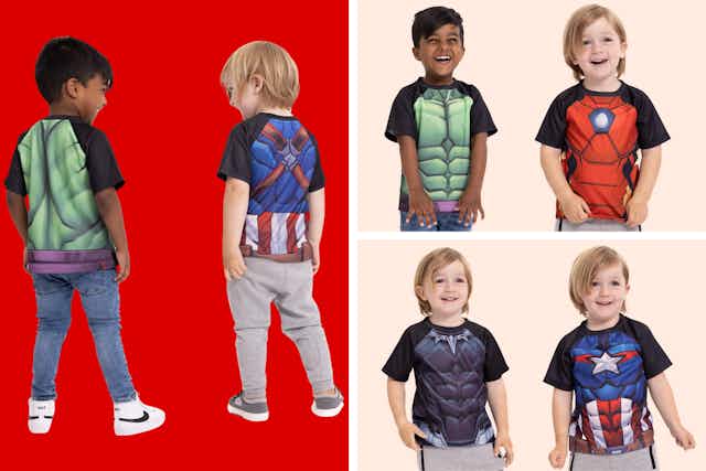 Marvel Avengers Kids' Cosplay Tees, Only $2.75 per Tee at Walmart card image
