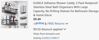 amazon-adhesive-shower-shelves-cart