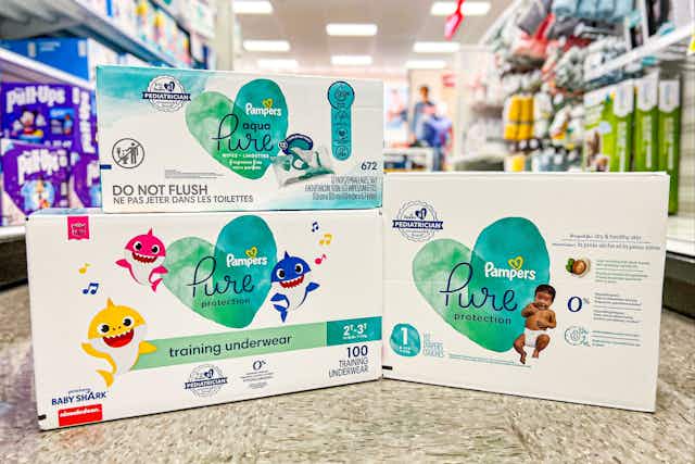 Save Up to $30 on Pampers Diapers, Training Pants, and Wipes at Target card image