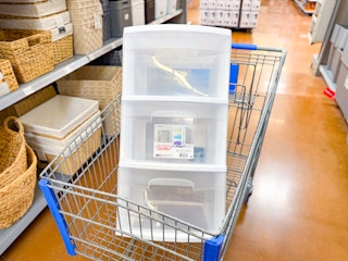 sterilite 3-drawer cart in walmart cart