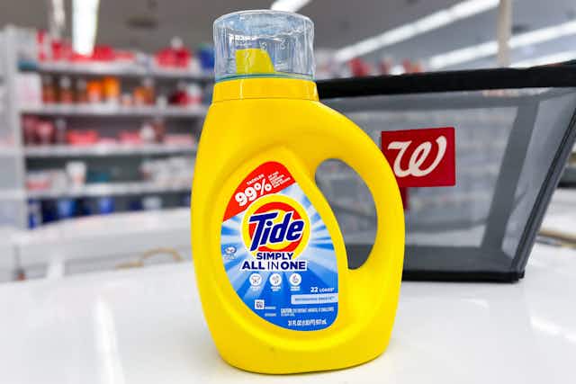 Get 4 P&G Laundry Items for $10 at Walgreens: Tide, Gain, Downy, and Bounce card image