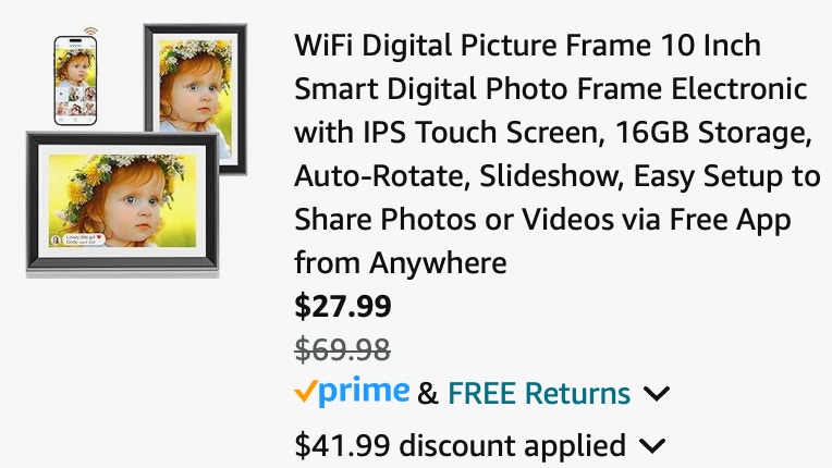 "YAXTIFIU WiFi Digital Picture Frame 10 Inch Smart Digital Photo Frame "