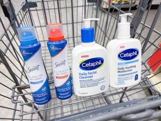 secret and cetaphil items in walgreens cart