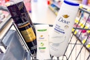 tresemme and dove products in a shopping cart