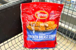 tyson frozen chicken in shopping cart