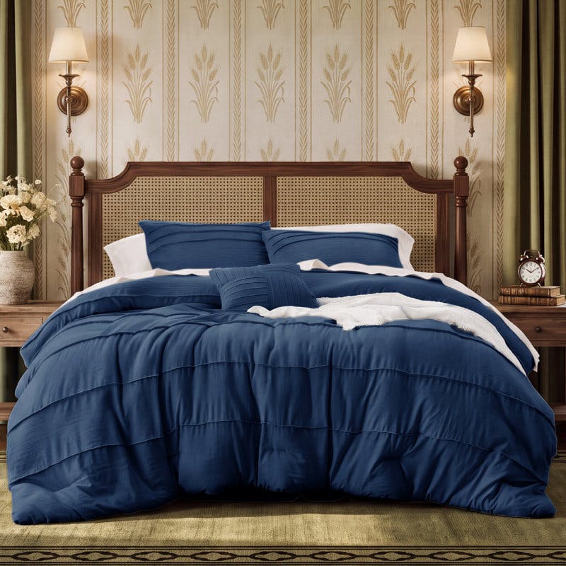 Bedsure Pinch Pleat Comforter Set