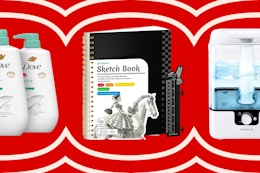 Today's Top Amazon Coupon Deals: $6 Sketch Book, $30 Humidifier, + More card image