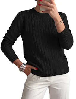 PRETTYGARDEN Women's Cable Knit Sweater
