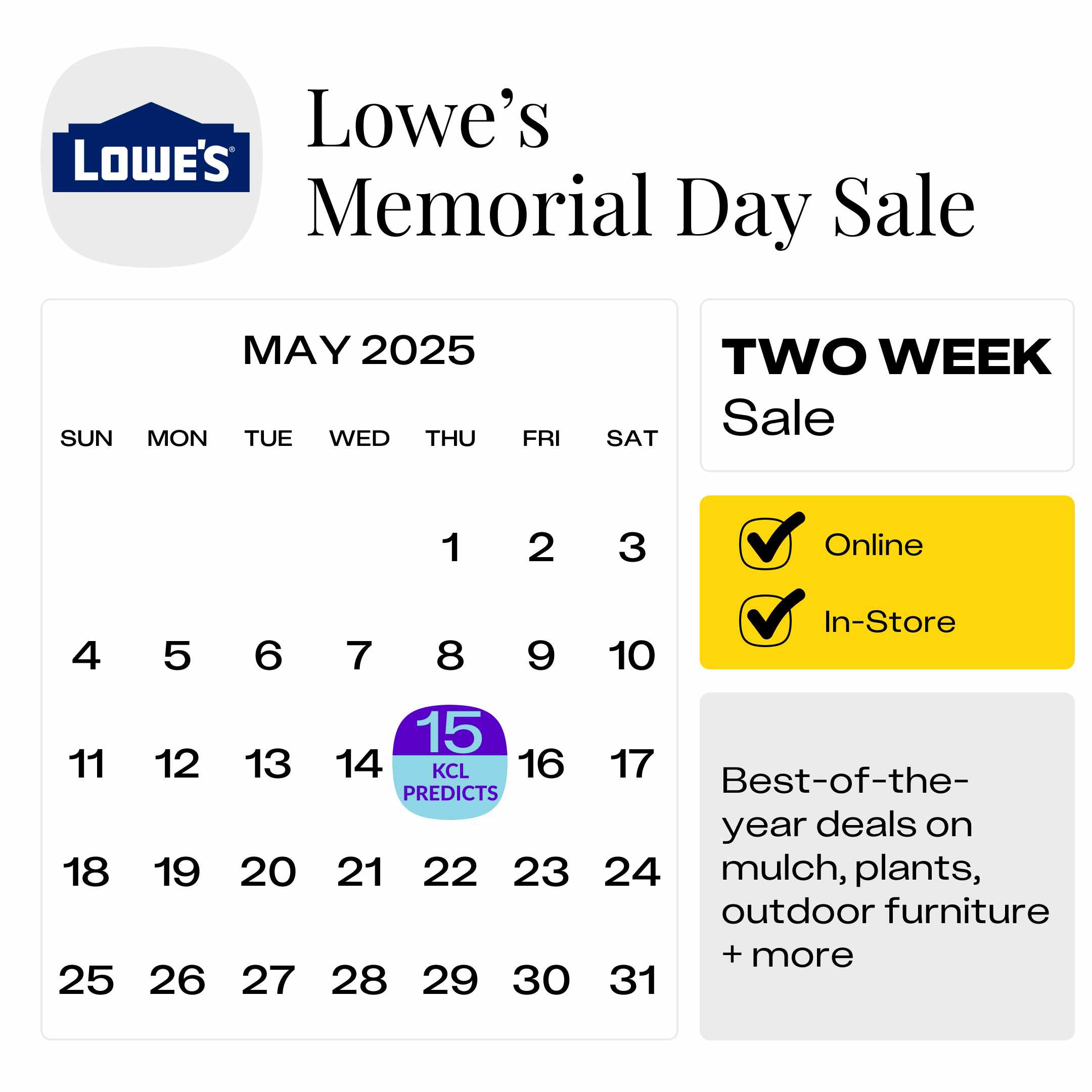 Memorial Day Sale Lowes 2025