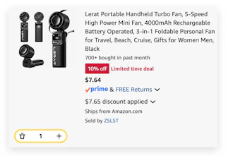 Lerat Portable Handheld Turbo Fan