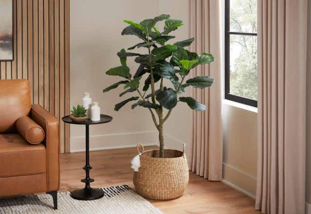 Faux Fiddle Leaf Fig Tree, Only $59 Shipped at Home Depot card image