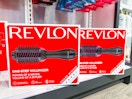 two Revlon one-step volumizers on a Target cart