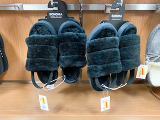 sonoma womens faux fur slippers