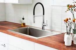 Lifestyle image of the Glacier Bay Kitchen Faucet in kitchen setting