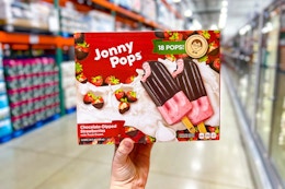 JonnyPops Chocolate-Dipped Strawberry Bars 18-Pack, Only $13.49 at Costco card image