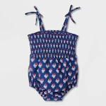 Baby Floral 4th of July Romper