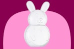 Clear plastic bunny shaped container from Way to Celebrate at Walmart