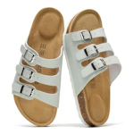 Women's Leather Slide Sandals