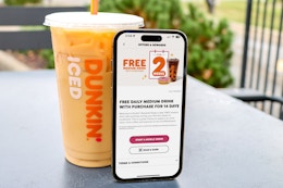 New Rewards Members Get Free Dunkin' Coffee Every Day for Two Weeks card image