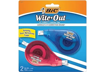 Bic Wite-Out Correction Tape 2-Pack