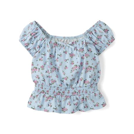 Kids' Floral Smocked Top