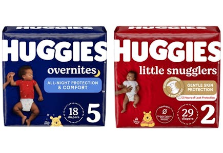 2 Huggies Diapers
