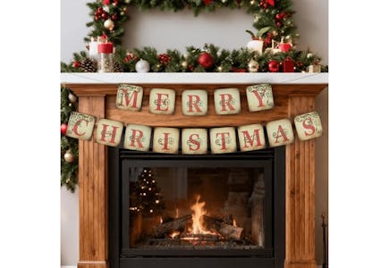 Vintage Merry Christmas Garland