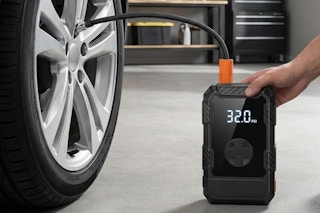 a air compressor in a tire