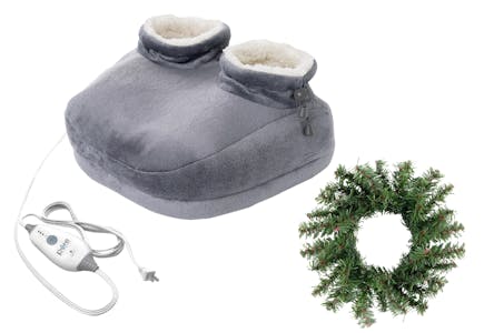 Pure Enrichment Electric Foot Warmer and Wreath