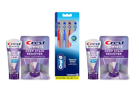 1 Oral-B + 2 Crest