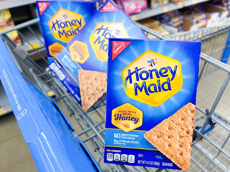 graham crackers in a walmart shopping cart