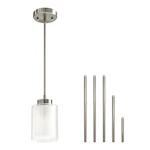 1-Light Cylinder Glass Pendant Light