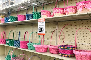 hobby lobby clearance easter baskets at 90% off