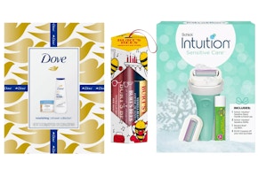 2 Burt's Bees, 2 Dove, and 2 Schick Gift Sets