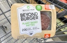 beyond burger patties in a cart