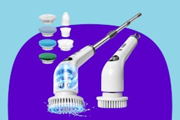 Rechargeable Spin Scrubber With 40-Inch Handle, Now $14.99 on Amazon card image