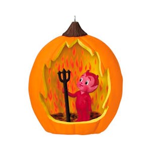 Devil Pumpkin Diorama Ornament