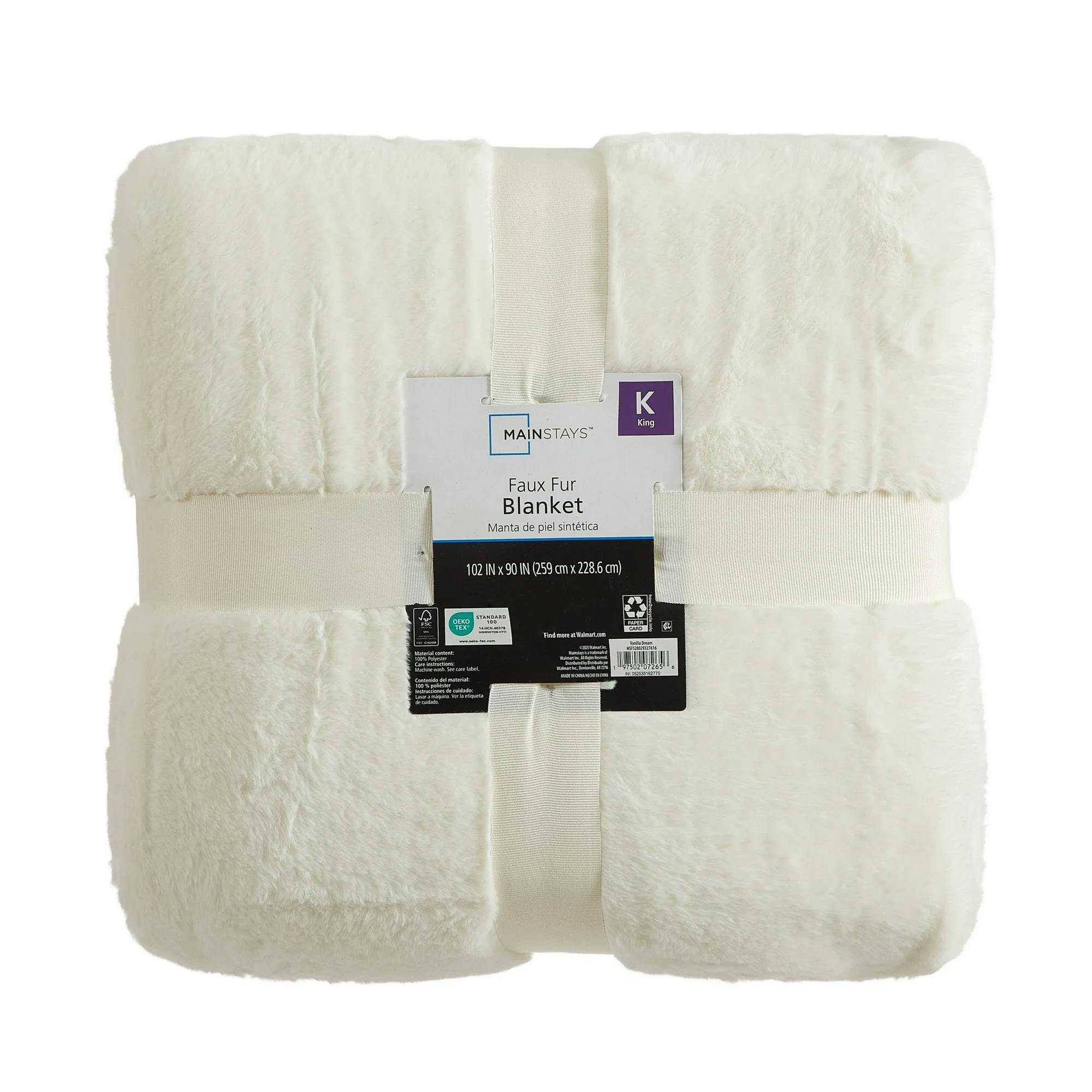 Mainstays Faux Fur Blanket